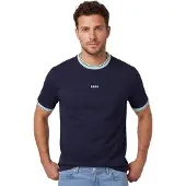 BOSS Relaxed-fit T-shirt van katoen met strepen Maat M