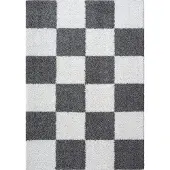 Muratap Milano geblokt hoogpolig vloerkleed modern creme 140x200 cm