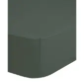 Hip Hoeslaken - katoensatijn - donker olijfgroen - 100x200 cm