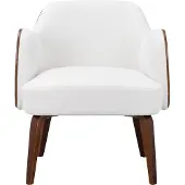 Notio Living Haruko-Gestoffeerde Accent Stoel in Dolly Teddy OffWhite