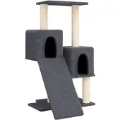 vidaXL Kattenmeubel met sisal krabpalen 82 cm donkergrijs
