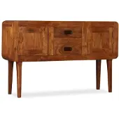 vidaXL Dressoir 120x30x75 cm massief hout met honingafwerking