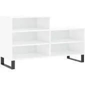 vidaXL Schoenenkast 102x36x60 cm bewerkt hout hoogglans wit