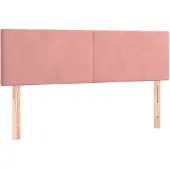 vidaXL Hoofdborden 144x5x78/88 cm fluweel roze