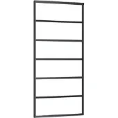 vidaXL Schuifdeur 90x205 cm ESG-glas en aluminium zwart