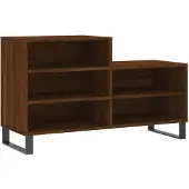 vidaXL Schoenenkast 102x36x60 cm bewerkt hout bruin eikenkleur
