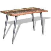 vidaXL Eettafel 120x60x76 cm massief gerecycled hout