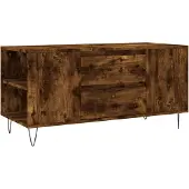 vidaXL Salontafel, gerookt eikenfineer, 102x44,5x50 cm, houtvezelplaat
