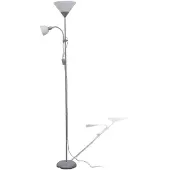 vidaXL Vloerlamp grijs
