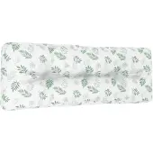vidaXL Palletkussen 120x40x12 cm stof bladpatroon