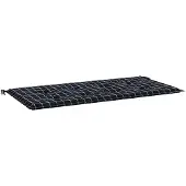 vidaXL Tuinbankkussen ruitpatroon 120x50x3 cm oxford stof zwart