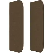 vidaXL Hoofdbord met randen 183x16x78/88 cm stof donkerbruin