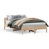 vidaXL Massief houten bed zonder matras, 140x200 cm, van grenenhout