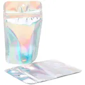 Packlinq Stazakken Iridescent/Holographic 10,2x6x15,2cm Met Ophanggat (25 Stuks) | Doypacks | Stand up pouches