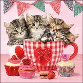 Ambiente - Lunch servetten - Cats in tea cups