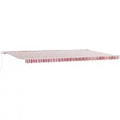 vidaXL Uitschuifbare luifel Rood en Wit 600 × 300 cm
