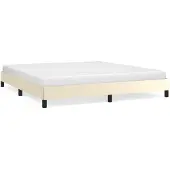 vidaXL Bedframe kunstleer crèmekleurig 160x200 cm