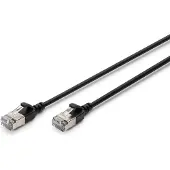 Digitus Dunne RJ45-RJ45 patch cord, Cat. 6A, F/FTP, AWG 32/7, LSOH, 3 m, zwart
