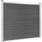 vidaXL Schuttingpanelenset 699x146 cm HKC zwart