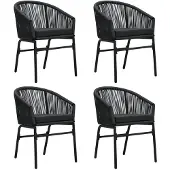 vidaXL 5-delige tuinset, zwart