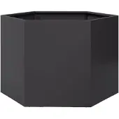 vidaXL Plantenbak zeshoek 69x60x45 cm staal zwart