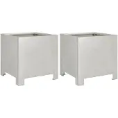 vidaXL Plantenbakken 2 st 30x30x30 cm roestvrij staal
