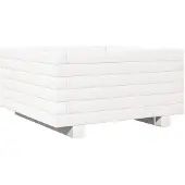 vidaXL Plantenbak 50x50x26,5 cm massief grenenhout wit