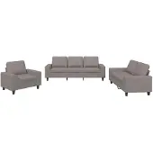 vidaXL 3-delige Loungeset stof taupe