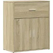 vidaXL Dressoirs 2 st 60x31x70 cm bewerkt hout sonoma eikenkleurig
