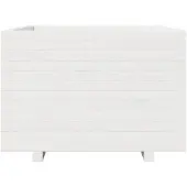 vidaXL Plantenbak 70x70x49,5 cm massief grenenhout wit