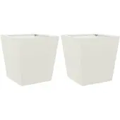 vidaXL Plantenbakken 2 st 40x40x40 cm staal wit