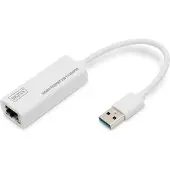 Digitus Netwerk, USB 3.2 Gen 1 (USB 3.0) Adapter [1x USB 3.0 stekker A - 1x RJ45] DN-3023 20.00 cm Afgeschermd