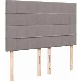 vidaXL Boxspringbed met matras, taupekleurig, 160x200 cm, met stoffen bekleding