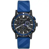 Burberry BU9807 herenhorloge marineblauw chronograaf - stijlvol en duurzaam