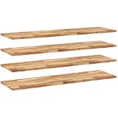 vidaXL Wandschappen 4 st zwevend olieafwerking 140x40x2 cm acaciahout
