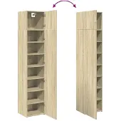 vidaXL Opbergkast smal 45x42,5x225 cm bewerkt hout sonoma eikenkleurig