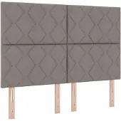 vidaXL Boxspringbed met matras met hoofdeinde Taupe 160 x 200 cm Stof