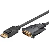 Goobay 3m DisplayPort/DVI-D adapterkabel [Vergulde contacten, Displayport met vergrendelingsmechanisme]