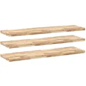 vidaXL Wandschappen 3 st zwevend 160x40x4 cm onbehandeld acaciahout