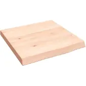 vidaXL Wastafelblad 40x40x(2-4) cm onbehandeld massief hout