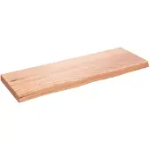 vidaXL Wastafelblad 80x30x(2-4) behandeld massief hout lichtbruin