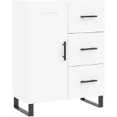 vidaXL Hoge kast 69,5x34x180 cm bewerkt hout wit