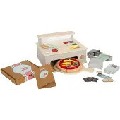 Small Foot Imitatiespeelgoed - COMPANY - Houten pizzeria set - 3 tot 8 jaar - Hout - Diverse accessoires