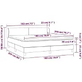 vidaXL Boxspring met matras stof donkerbruin 180x200 cm