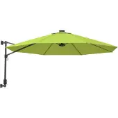 vidaXL Wandparasol met LEDs 290 cm appelgroen