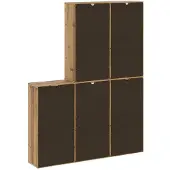 vidaXL Bijzetkasten 5 st "ODDA" 40x24x79 cm massief grenenhout
