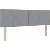 vidaXL Boxspringbed met matras, lichtgrijs, 160 x 200 cm, gestoffeerd