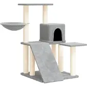 vidaXL Kattenmeubel met sisal krabpalen 82 cm lichtgrijs