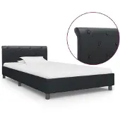 vidaXL Bedframe, zwart, kunstleer, 100 x 200 cm
