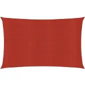 vidaXL Zonnezeil 160 g/m² 6x8 m HDPE rood
